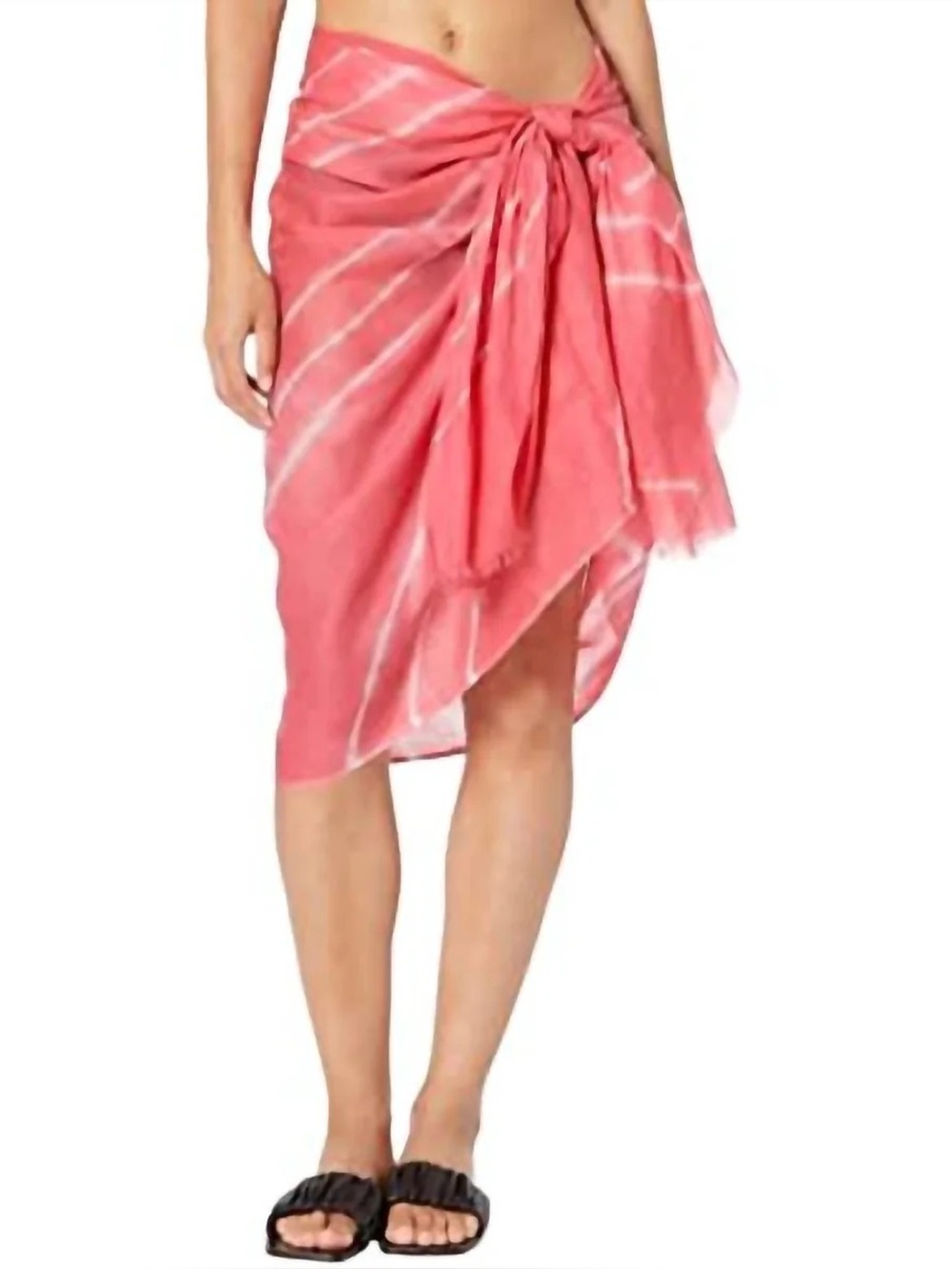 Hat Attack Pink Tie Dye Sarong Cover Up Wrap Scarf OS NWT
